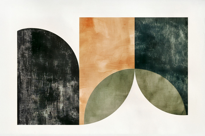 Formes imbriquées de couleurs différentes