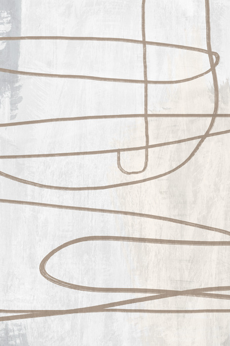 Lignes abstraites beiges sur fond gris clair