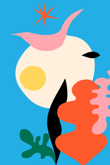 Abstraction végétale aux formes organiques