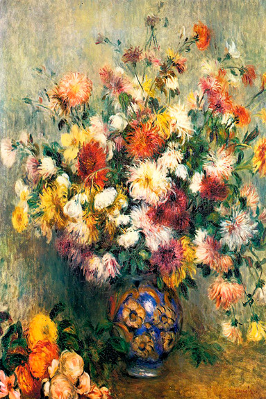 Des fleurs luxuriantes et colorées dans un vase