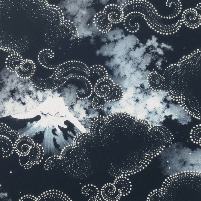 Un paysage délicat parsemé de points tourbillonnants