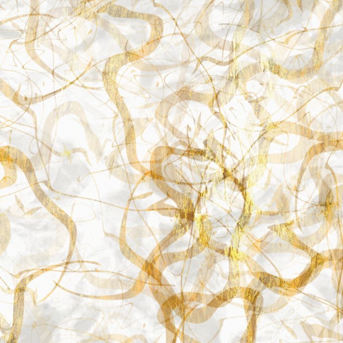 Rayures ondulées dorées en blanc lumineux