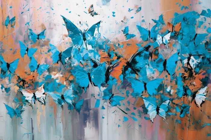 Papillons à l'aquarelle subtils en mouvement