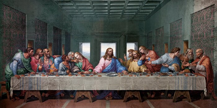 Peinture religieuse de la sainte cène