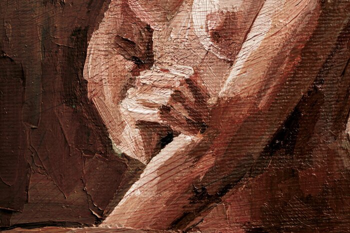 Silhouette féminine peinte