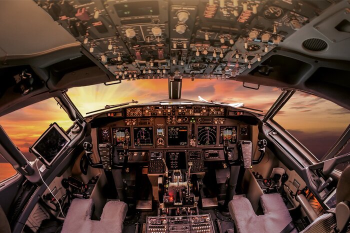 Vue du ciel depuis le cockpit