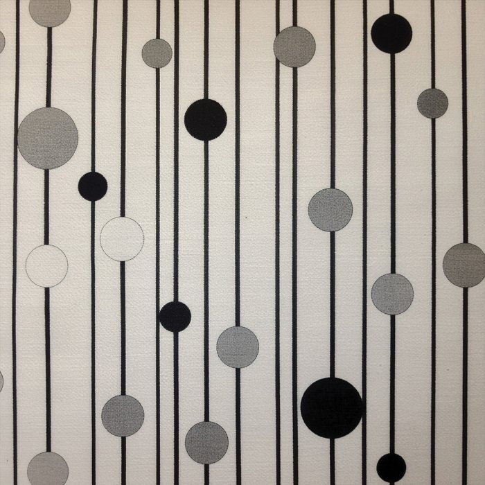 Disposition de cercles sur des rayures noires