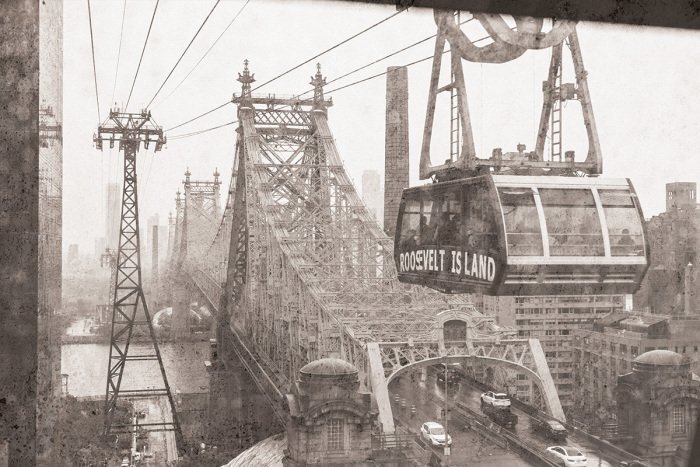 Un viaduc ferroviaire en monochrome