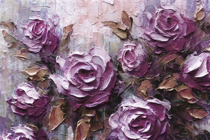 Roses délicates à l'aquarelle sur fond texturé en béton