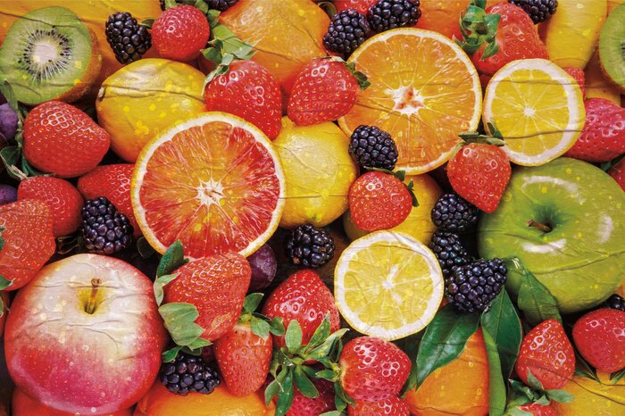 Fruits frais et variés et colorés