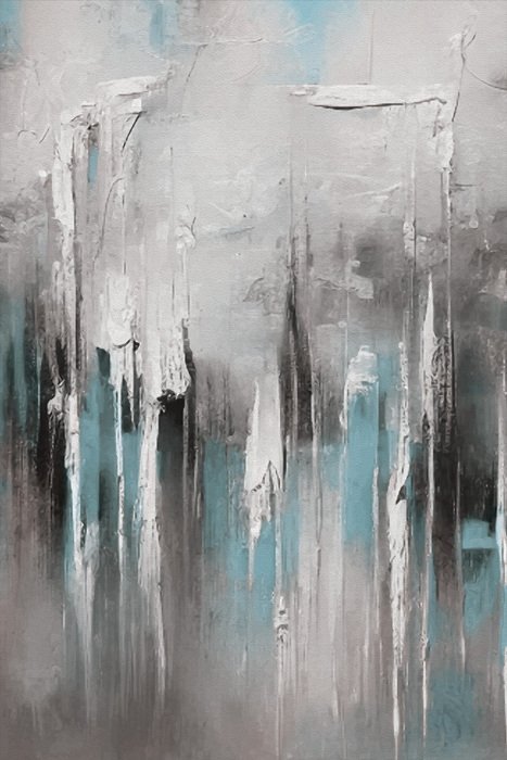 Des rayures bleu brumeuses sur le béton