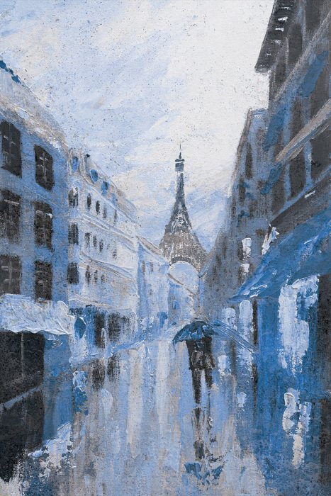 Paysage parisien avec la majestueuse tour eiffel