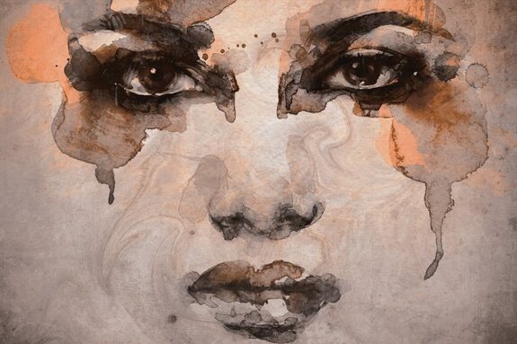 Représentation à l&#39;aquarelle de la beauté féminine