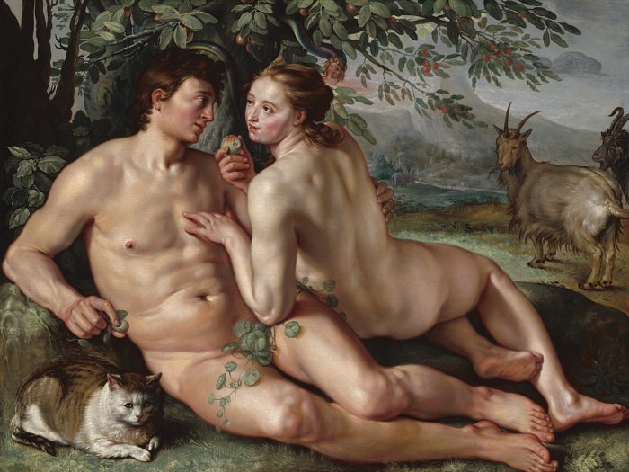 Scène d'amour baroque dans un coin du jardin