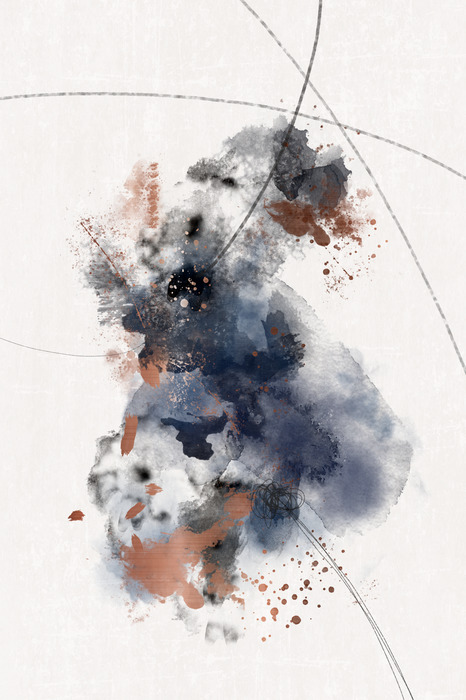 Une subtile composition à l'aquarelle de taches