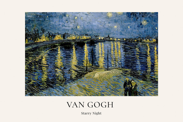 Art classique avec un ciel étoilé