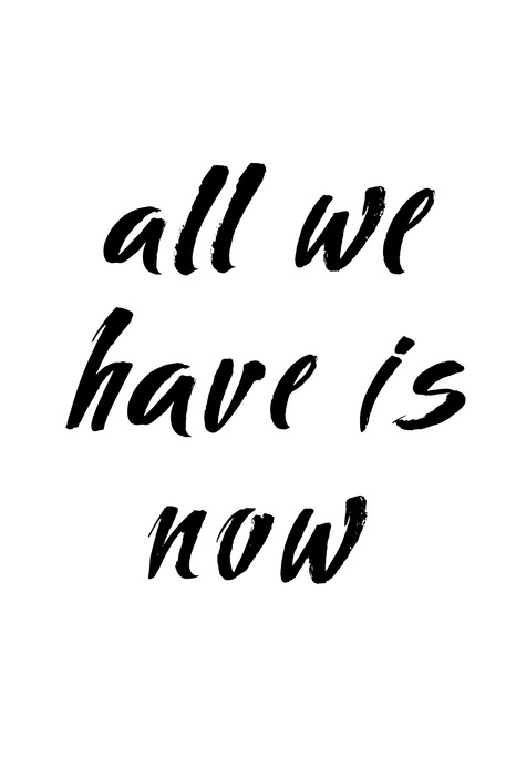 Typographie sur le moment présent