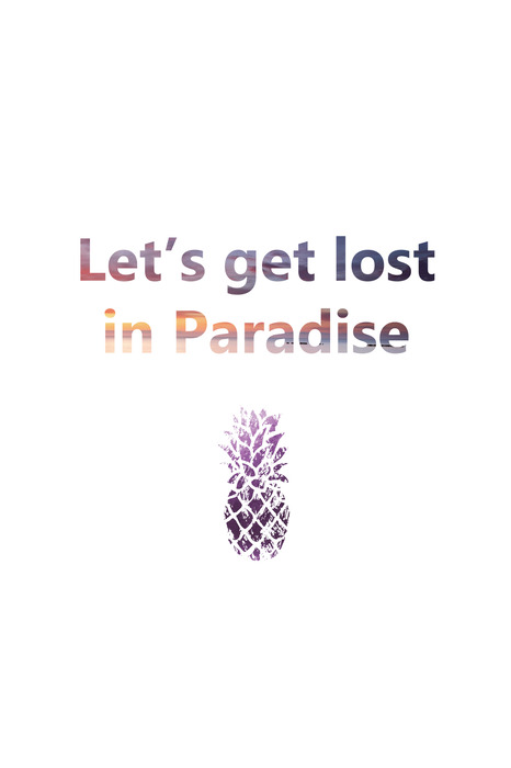 Typographie avec un motif d'ananas