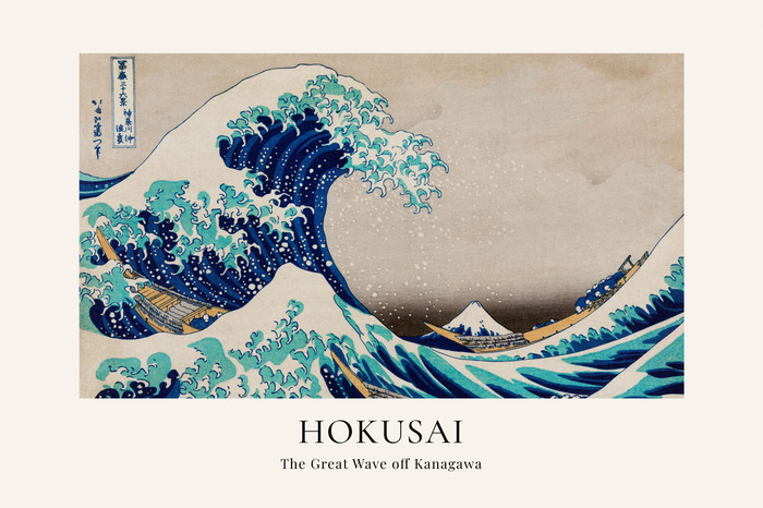 La scène emblématique de l'immense vague bleue