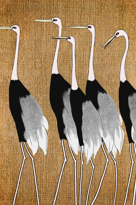 Graphismes avec des grues élégantes