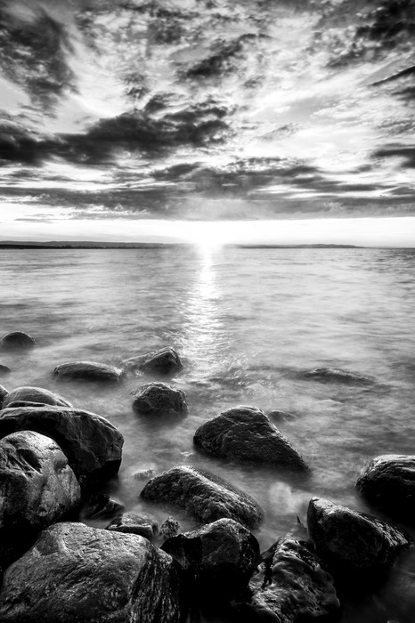 Paysage marin monochrome