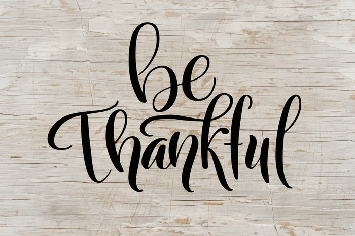 Inscription de gratitude sur fond en bois