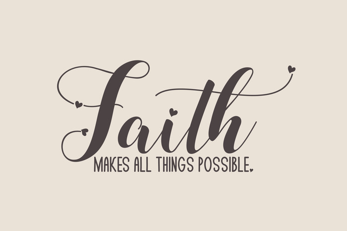 Inscription religieuse délicate