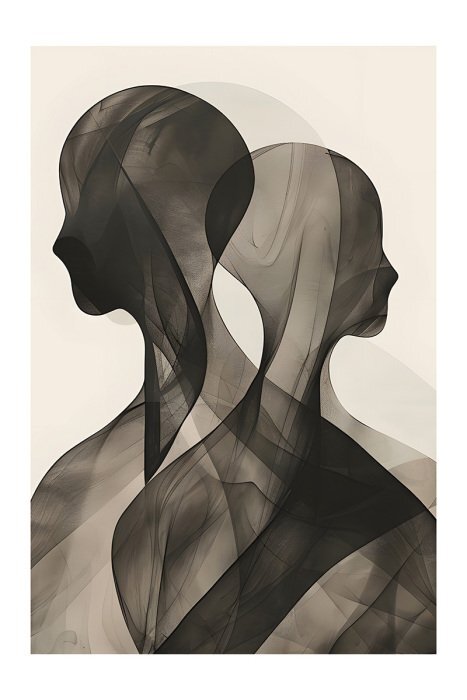 Formes humaines délicates avec effets d'ombre