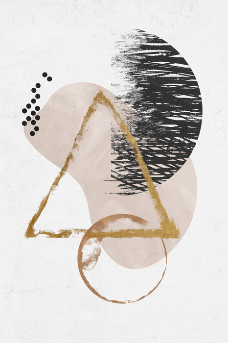 Motif moderne avec un triangle et un cercle