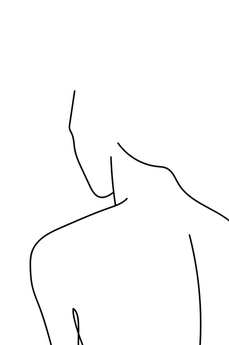 Un croquis subtil du corps d'une femme