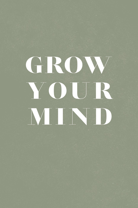 Typographie minimaliste sur le développement mental