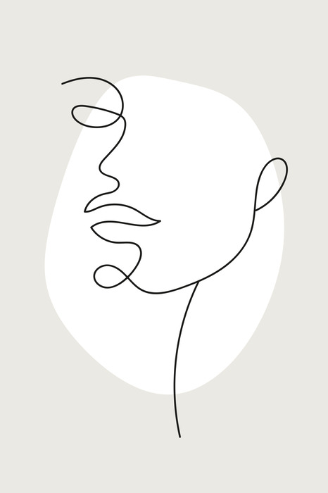 Le contour d'une femme dans un croquis subtil