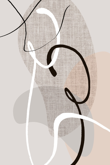 Lignes abstraites sur fond beige