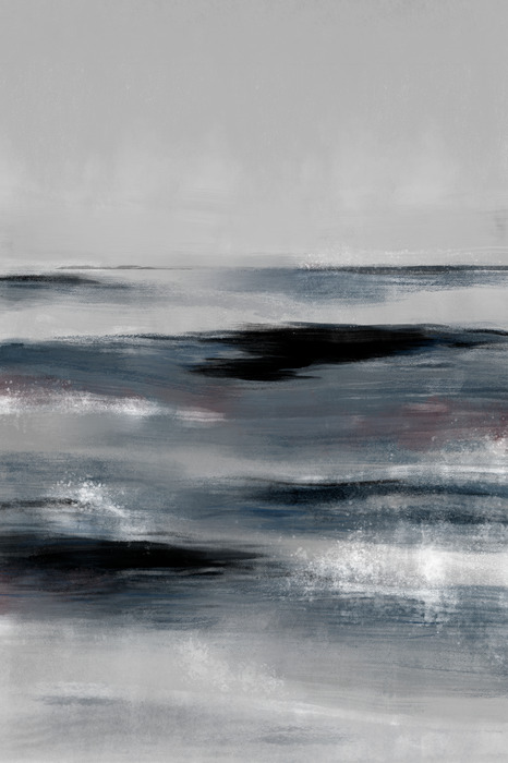 Vagues sombres sur fond minimaliste