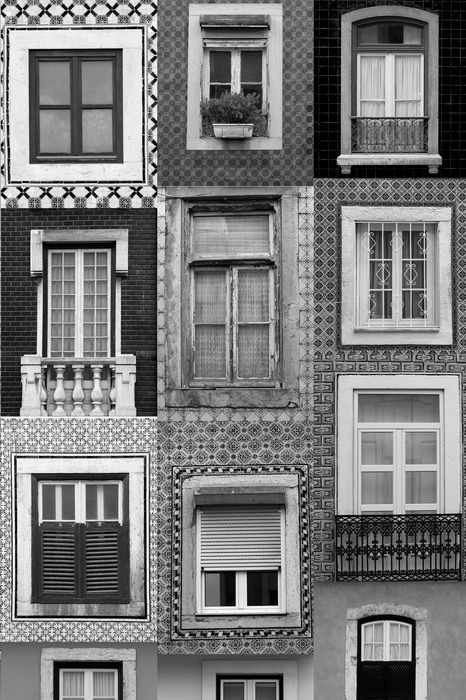 Une collection de fenêtres décoratives d'immeubles de rapport