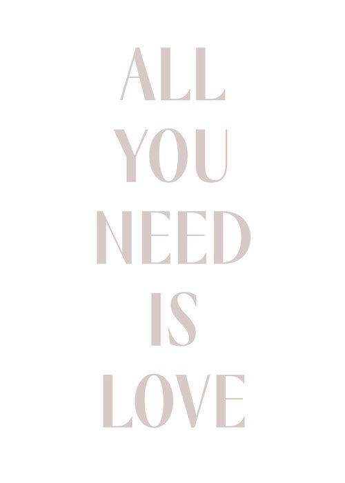 Typographie moderne – all you need is love
