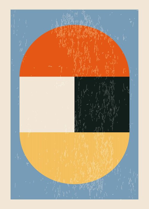 Abstraction moderniste géométrie inspirée du bauhaus