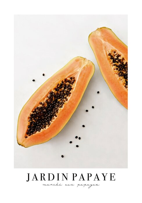 Jugosos frutos de papaya