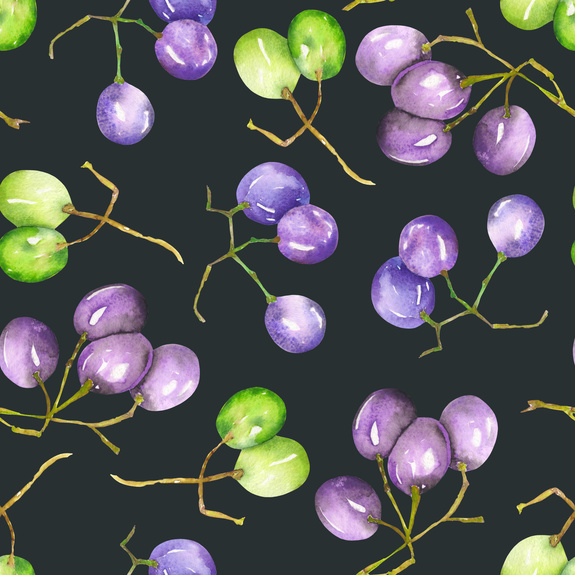 Groene en paarse druiven