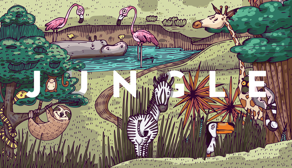 Wild leven in de jungle