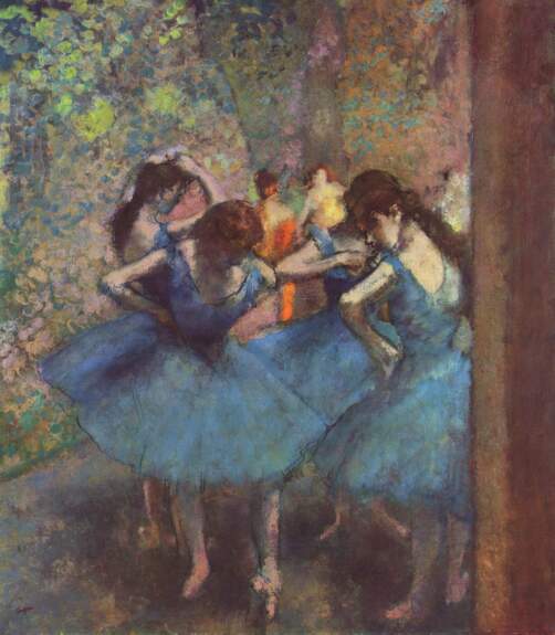 Edgar degas blue dancers