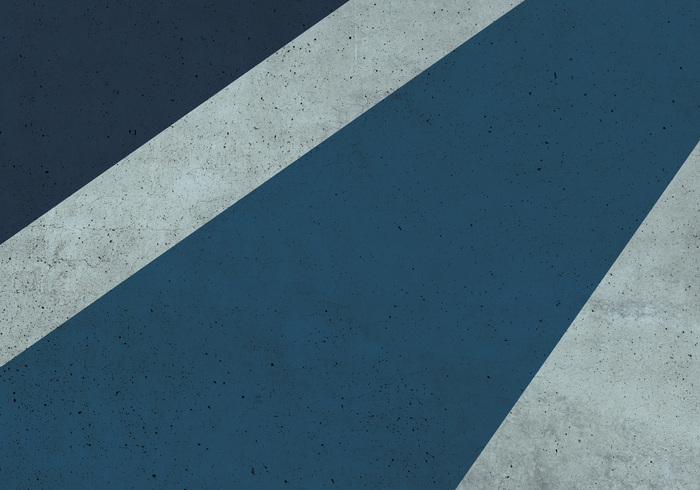 Geometrisch blok met marineblauw detail en betonstructuur