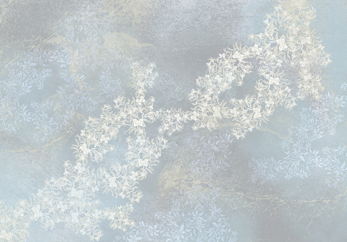 Kant met motief van bladeren