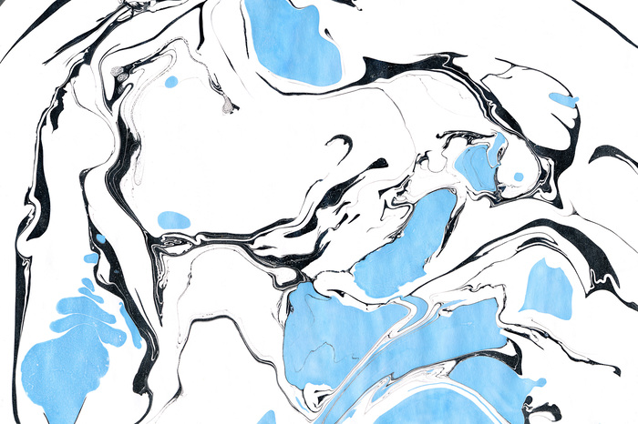 Marmer met blauw accent