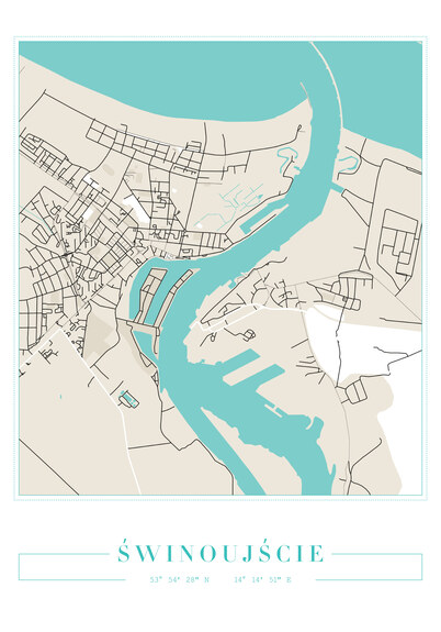 Stadsplan van swinoujscie