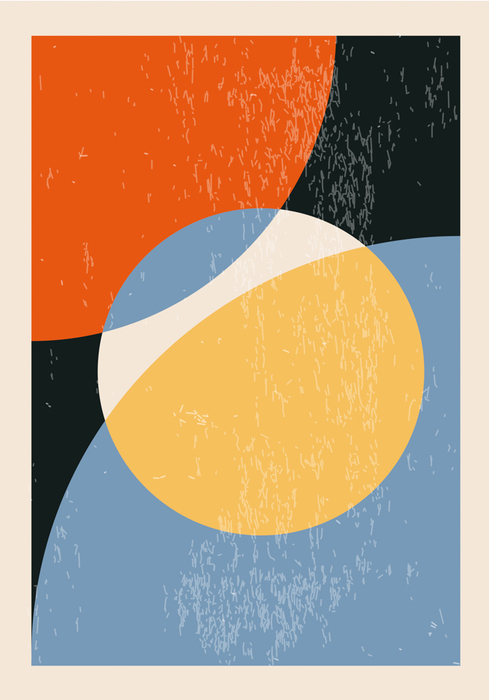 Compositie met cirkel in het midden