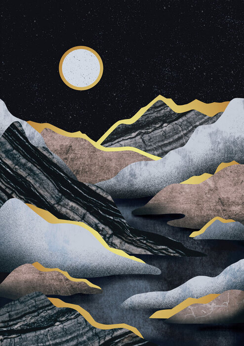 Verguld berglandschap