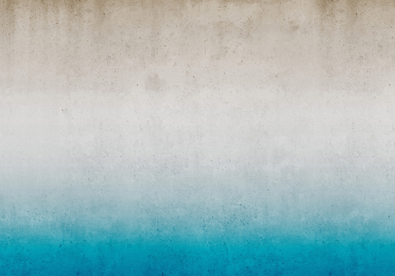 Betonimitatie met turkoois accent