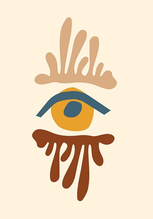 Oogafbeelding op een lichte achtergrond