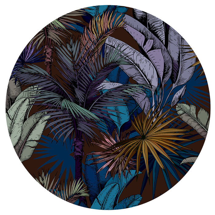 Exotische bladeren in een cirkel